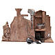 Roman set illuminated nativity with fountain and desk 40x65x30cm s4
