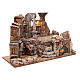 Roman set illuminated nativity with fountain and desk 40x65x30cm s3