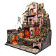 Borgo tre piani presepe napoletano 100x80x60 cm s2