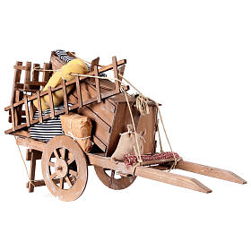 Cart of the evicted for Neapolitan Nativity, 24cm