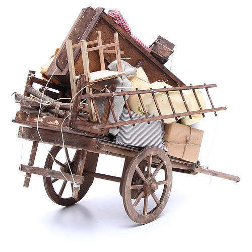 Cart of the evicted for Neapolitan Nativity, 24cm 3