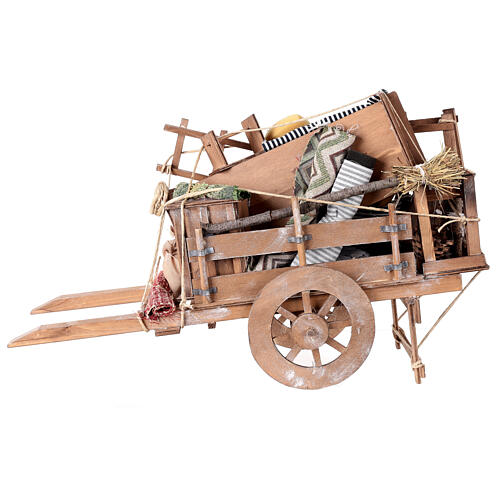 Cart of the evicted for Neapolitan Nativity, 24cm 3