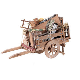 Cart of the evicted for Neapolitan Nativity, 24cm