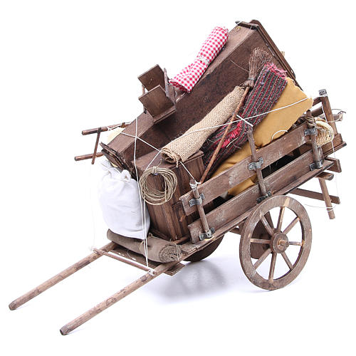 Cart of the evicted for Neapolitan Nativity, 24cm 1