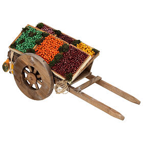 Cart with fruit for Neapolitan Nativity, 24cm