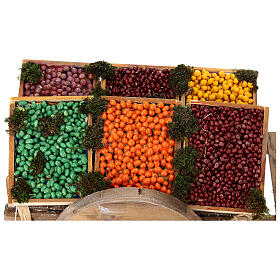 Cart with fruit for Neapolitan Nativity, 24cm