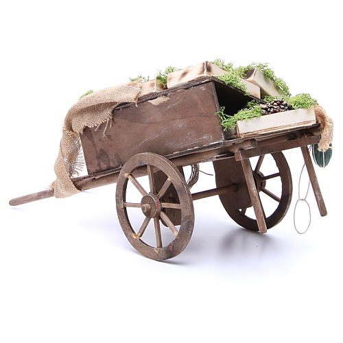 Cart with fruit for Neapolitan Nativity, 24cm 3