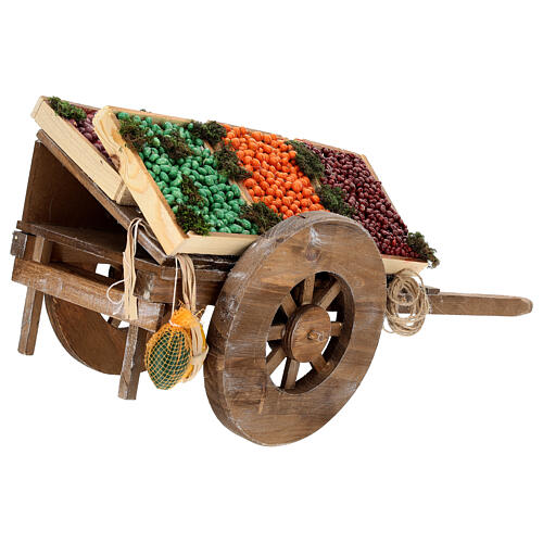 Cart with fruit for Neapolitan Nativity, 24cm 3