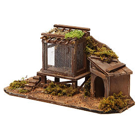 Hen house and doghouse for Neapolitan Nativity, 12cm