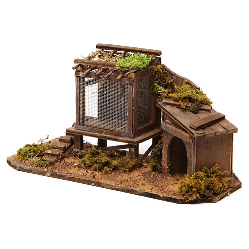 Hen house and doghouse for Neapolitan Nativity, 12cm 2