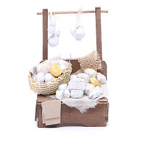 Presepe Napoletano: Banco formaggi 13x13x6 cm presepe napoletano