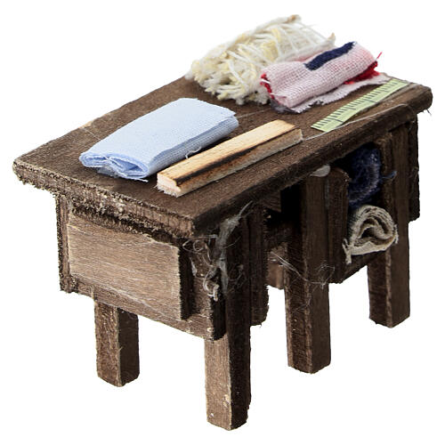 Tailor's table for Neapolitan Nativity measuring 8cm 3