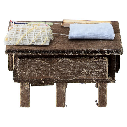 Tailor's table for Neapolitan Nativity measuring 8cm 4