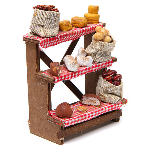 Nuts and olives stall for Neapolitan Nativity measuring 16x12x10cm 3