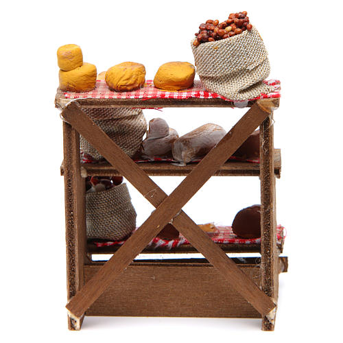 Nuts and olives stall for Neapolitan Nativity measuring 16x12x10cm 4