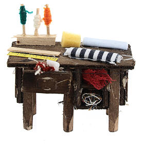 Tailor's table for Neapolitan Nativity measuring 8x9x5cm
