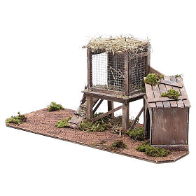 Hen house for Neapolitan Nativity measuring 24cm