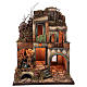 Village for Neapolitan Nativity with light and stream measuring 60x50x40cm s1