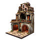 Village for Neapolitan Nativity, illuminated and with grotto 80x50x50cm s2