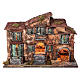 Country house with stable for Neapolitan Nativity with light measuring 48x71x36cm s1