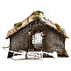 Simple stable with hay for Neapolitan Nativity measuring 18x29x21cm s4