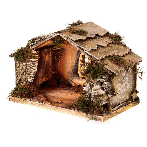 Hütte für heilige Familie 15X25X15 cm neapolitanische Krippe 2