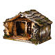 Stable with hay for Neapolitan Nativity measuring 33x21x21cm s2