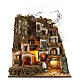 Illuminated village with mill, oven and fountain for Neapolitan Nativity 80x70x40cm s1
