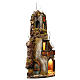 Village for Neapolitan Nativity with fountain and light 74x40x36cm s3