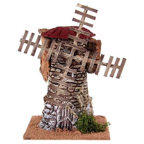 Wind mill for nativities in terracotta measuring 20x25x25cm 1