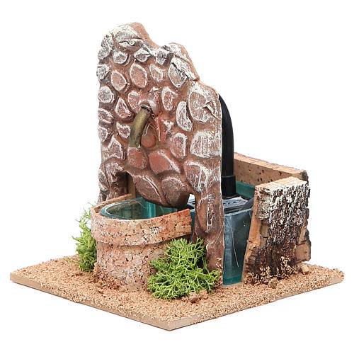 Fountain for nativities in terracotta 13x12x12cm 2