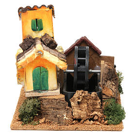 Moinhos para Presépio: Moinho de água presépio 15x17x13 cm