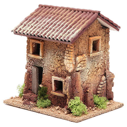 Casa presepe sughero 18x18x13 cm 2