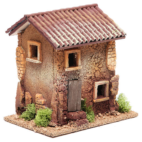 Casa presepe sughero 18x18x13 cm 3