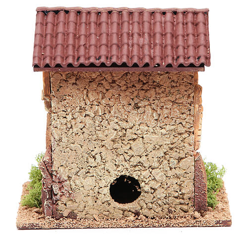 Chata do szopki z korka, 18x18x13 cm 4