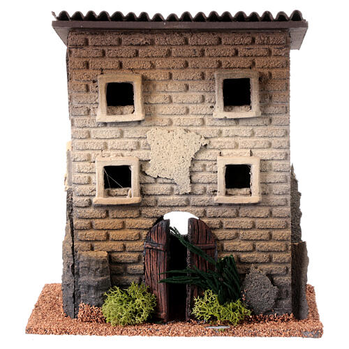 Small house in cork for nativities measuring 23x16x10cm 5