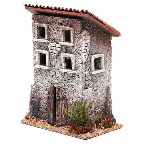 Casetta presepe in sughero 23x16x10 cm 2