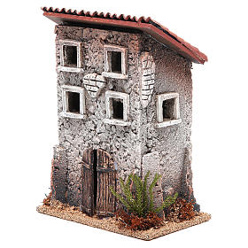 Small house in cork for nativities measuring 23x16x10cm