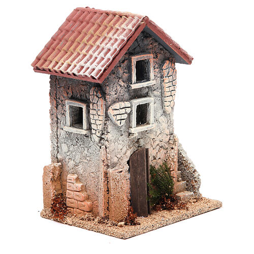 Haus für Krippe aus Kork, 21x15x12 cm 3