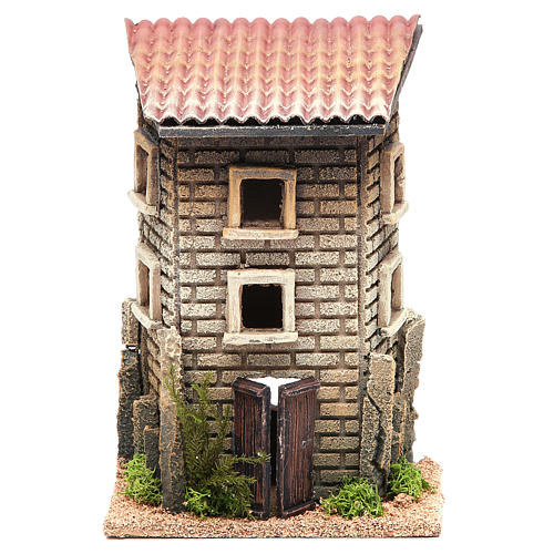 Haus aus Kork für Krippe 22x15x12cm 1