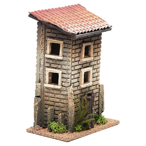 Haus aus Kork für Krippe 22x15x12cm 3