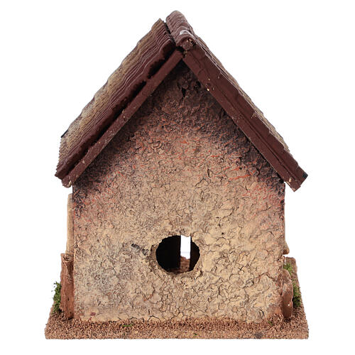 Casa rural miniatura para presépio cortiça 22x16x10 cm 4