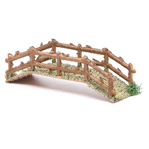 Brücke aus PVC für Krippe, Holzeffekt, 15x5x3 cm 2