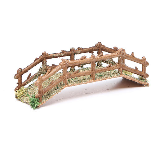 Brücke aus PVC für Krippe, Holzeffekt, 15x5x3 cm 3