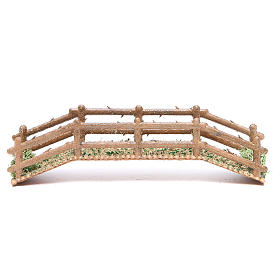 Brücke aus PVC für Krippe, Holzeffekt, 21x5x4 cm
