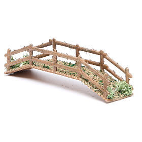 Brücke aus PVC für Krippe, Holzeffekt, 21x5x4 cm