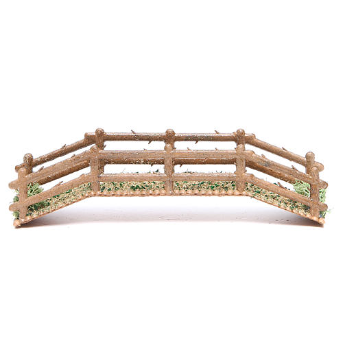 Brücke aus PVC für Krippe, Holzeffekt, 21x5x4 cm 1