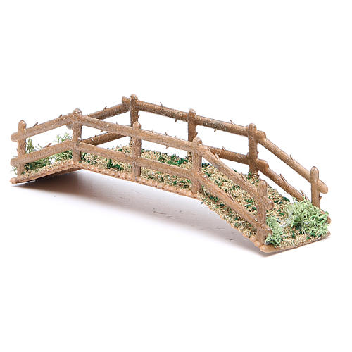 Brücke aus PVC für Krippe, Holzeffekt, 21x5x4 cm 2