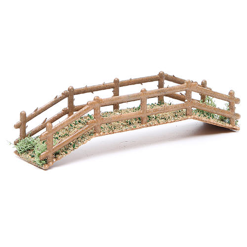 Brücke aus PVC für Krippe, Holzeffekt, 21x5x4 cm 3