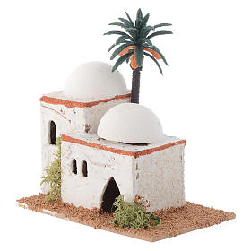 Arabisches Haus mit Palme 13x12x7cm für Krippe